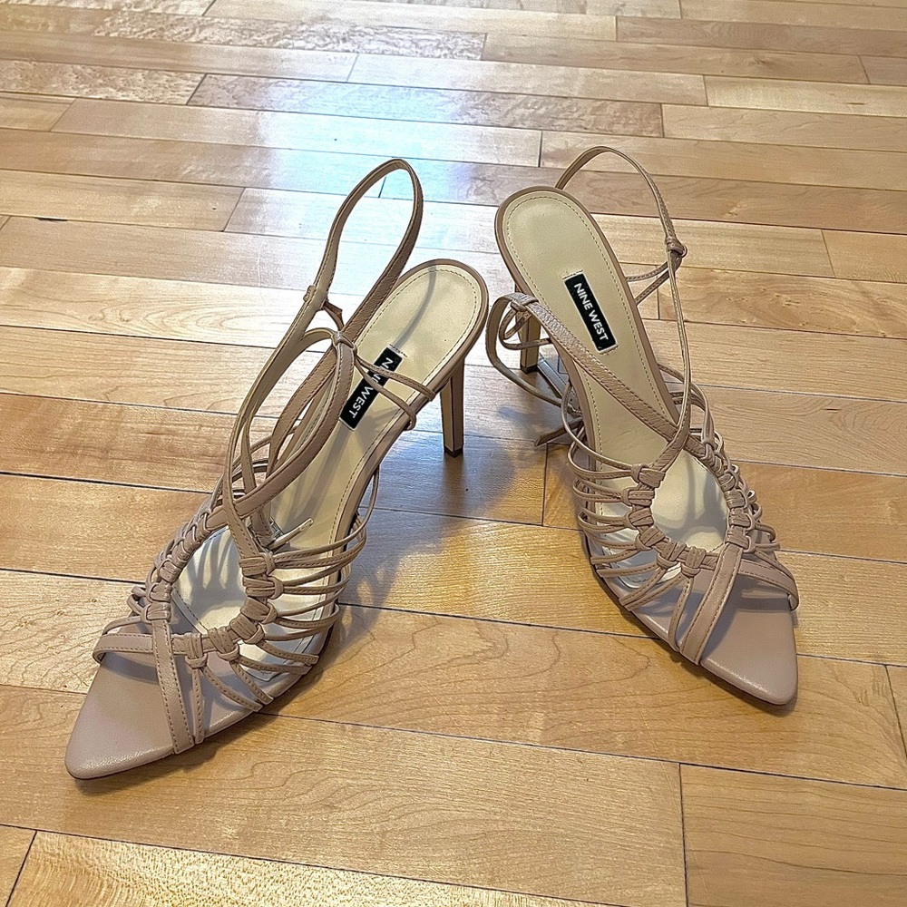 Nine West Leather Strappy Heels